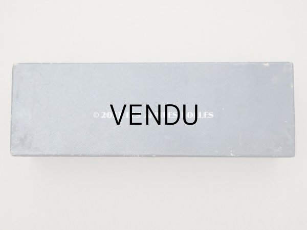 画像3: 1830〜1840年頃　アンティーク 本革製 イニシャル入り　グローブボックス ナイトブルーのシルククッション　- Alphonse Giroux Paris - (3)