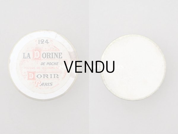 画像3: アンティーク 携帯用 パウダーボックス パフ付 LA DORINE DE POCHE POUDRE DE RIZ COMPACTE - DORIN PARIS - (3)
