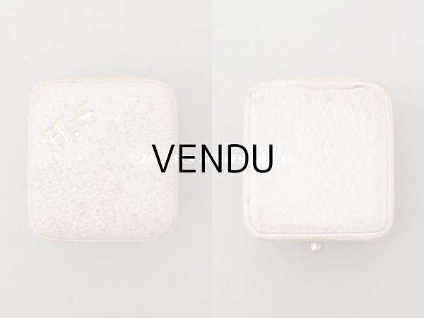 画像4: アンティーク イニシャル入り ジュエリーボックス ベージュ リングボックス (4)