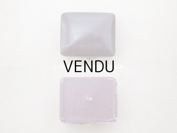 画像6: 19世紀末 アンティーク 本革製 ジュエリーボックス ピアス用 ボルドー  (6)