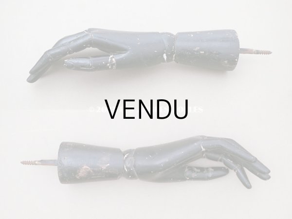 画像3: アンティーク 木製 ジュエリースタンド ハンドモチーフ リングスタンド (3)