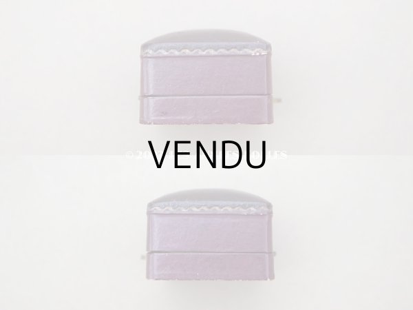 画像8: 19世紀末 アンティーク 本革製 ジュエリーボックス ピアス用 ボルドー  (8)