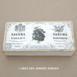 画像: 19世紀末 アンティーク 菫のソープーボックス SAVON AUX VIOLETTES DES ALPES - VIOLET PARIS -