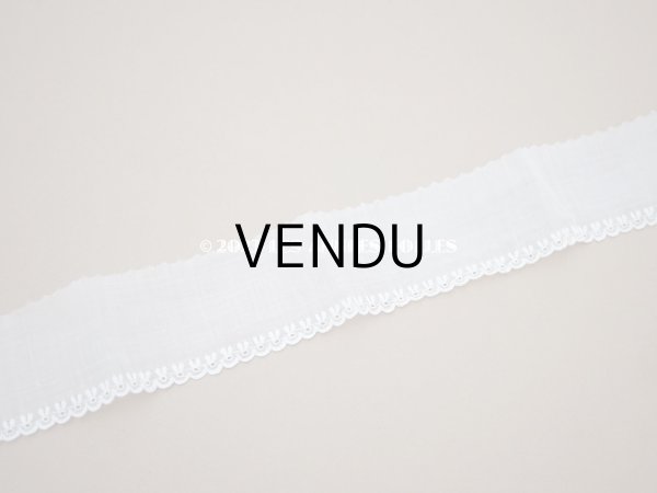 画像2: アンティーク スカラップレース　刺繍入り 5cm幅  (2)