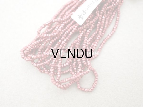 画像2: 1900年代 アンティーク 極小 メタル製 カット入りビーズ グレイッシュピンク　メタルビーズ P4　キャビアビーズ (2)