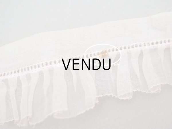 画像7: アンティーク プリーツリボン ピンク オーガンジー 2.6m 4.5〜5cm幅  (7)