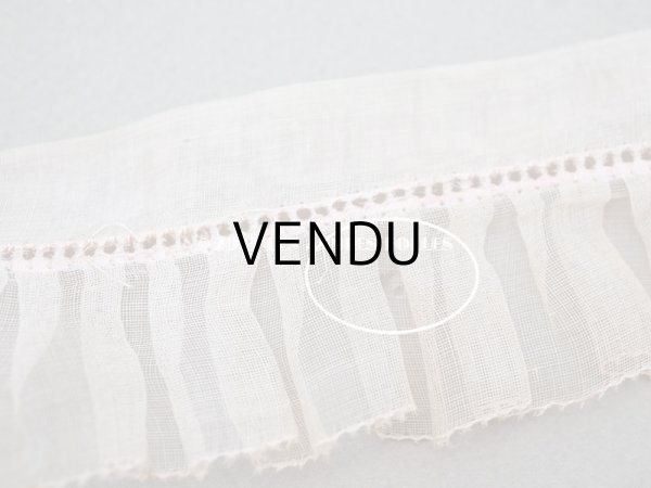 画像6: アンティーク プリーツリボン ピンク オーガンジー 2.6m 4.5〜5cm幅  (6)