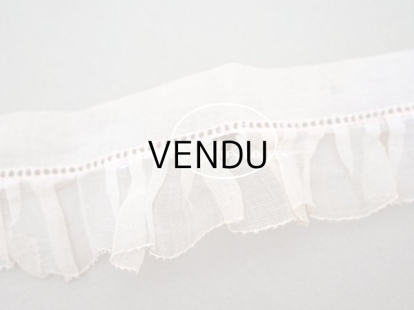 画像5: アンティーク プリーツリボン ピンク オーガンジー 2.6m 4.5〜5cm幅  (5)