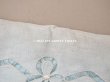 画像14: アンティーク イニシャル刺繍入り シルク製 ハンキーケース パウダーブルー (14)