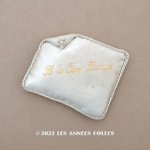 画像: 19世紀末 アンティーク  シルク製 サシェ 香り袋　小さなクッション パウダーブルー　- A LA COUR BATAVE -