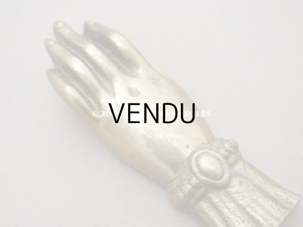 画像5: アンティーク ハンドモチーフのペーパーウェイト ブロンズ製 (5)