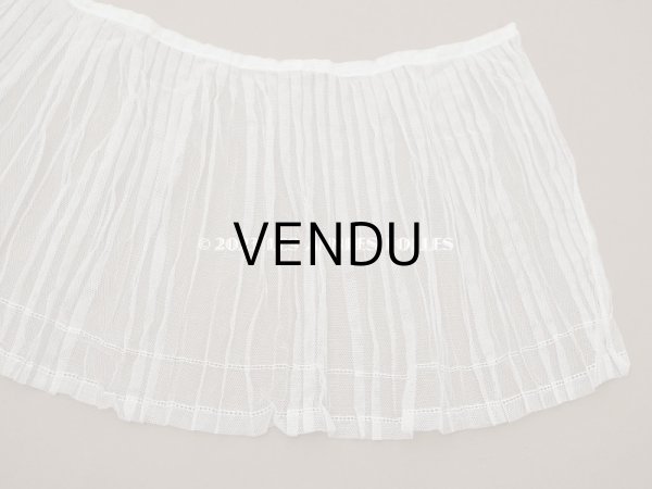 画像7: アンティーク 幅広 プリーツレース オフホワイト 23cm幅 76cm チュールレース (7)