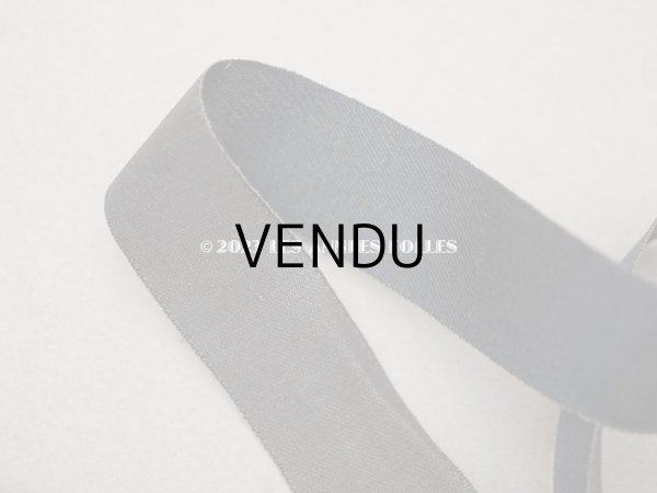 画像3: 19世紀末 アンティーク シルク製 サテンリボン ブラック＆ブラウン ダブルフェイス　幅2cm  (3)