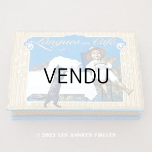 画像: アンティーク ラングドシャのお菓子箱  LANGUES AU CAFE