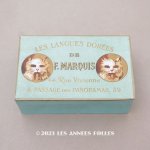 画像: 19世紀 アンティーク 『ショコラ・フランソワ・ マルキ』　ラングドシャのお菓子箱  LES LANGUES DOREES DE F.MARQUIS - CHOCOLAT FRANCOIS MARQUIS PARIS -