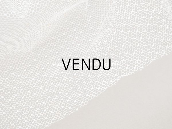 画像4:  アンティーク チュールレースのファブリック　ドット柄 100×170cm (4)