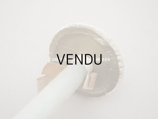 画像5: アンティーク ハットスタンド パウダーブルーのシルクサテン (5)