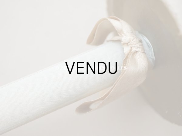 画像4: アンティーク ハットスタンド パウダーブルーのシルクサテン (4)