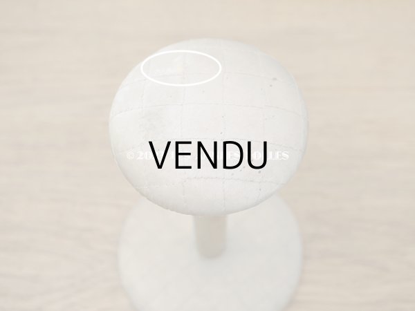 画像9: アンティーク ハットスタンド パウダーブルーのシルクサテン (9)