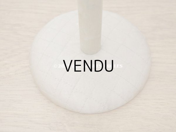 画像11: アンティーク ハットスタンド パウダーブルーのシルクサテン (11)