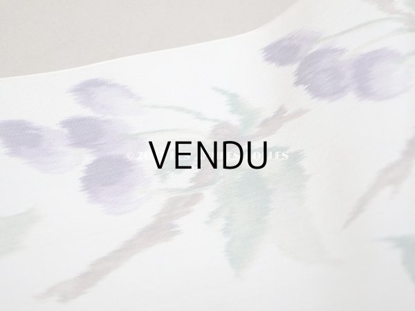 画像5: 新品同様　19世紀 アンティーク シルク製 幅広リボン ほぐし織り チェリー柄  幅16.2cm (5)