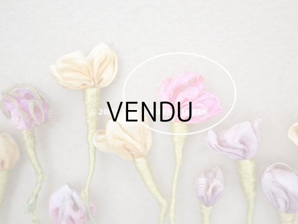 画像5: 19世紀末 アンティーク シルク製 ロココモチーフ　21点セット 未使用　 (5)