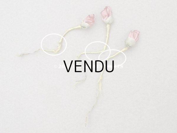 画像6: 19世紀末 アンティーク シルク製 ロココモチーフ　12点セット 未使用　オールドローズ色 (6)