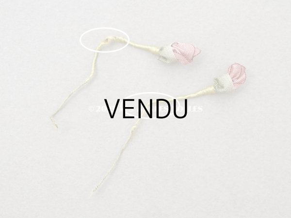 画像10: 19世紀末 アンティーク シルク製 ロココモチーフ　12点セット 未使用　オールドローズ色 (10)