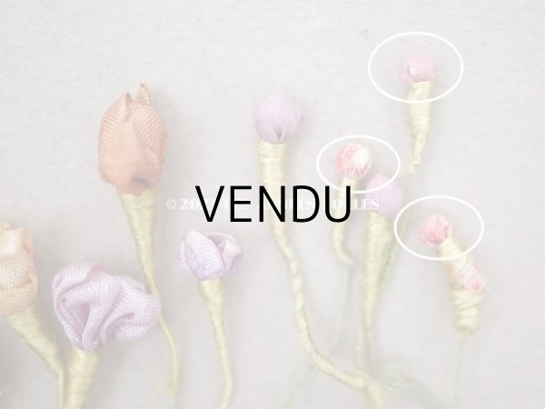 画像6: 19世紀末 アンティーク シルク製 ロココモチーフ　21点セット 未使用　 (6)