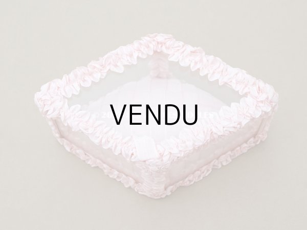 画像4: アンティーク リボンワークのジュエリーボックス パウダーピンク ガラスケース (4)