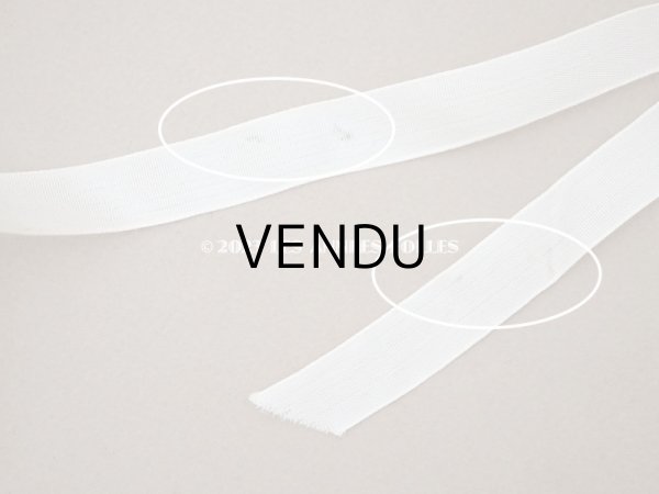 画像21: アンティーク 洗礼式のベビードレス パフスリーブ 手刺繍の花模様＆レース＆オレンジベージュのリボン (21)