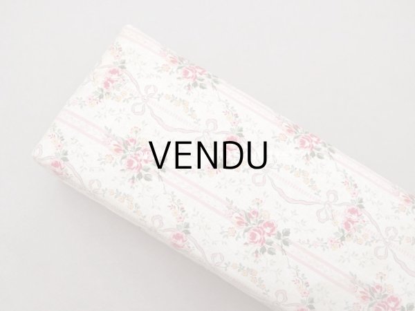 画像8: 1900年頃　アンティーク 薔薇＆リボンのガーランド　カルトナージュボックス (8)