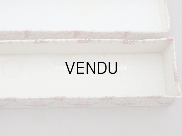 画像7: 1900年頃　アンティーク 薔薇＆リボンのガーランド　カルトナージュボックス (7)