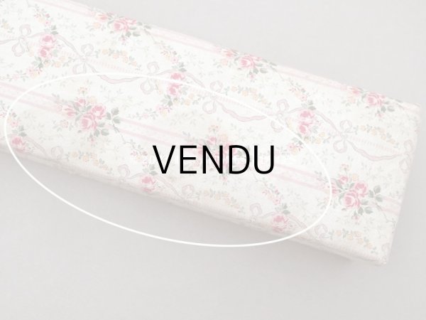 画像9: 1900年頃　アンティーク 薔薇＆リボンのガーランド　カルトナージュボックス (9)