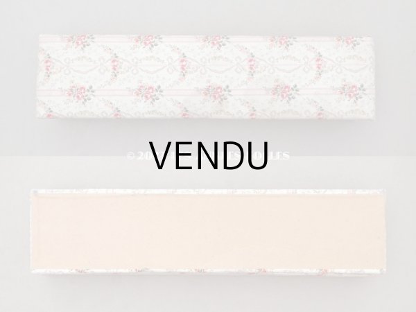 画像3: 1900年頃　アンティーク 薔薇＆リボンのガーランド　カルトナージュボックス (3)