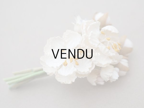 画像9: アンティーク ドールハット用 布花の小さなブーケ　薔薇＆デイジー (9)