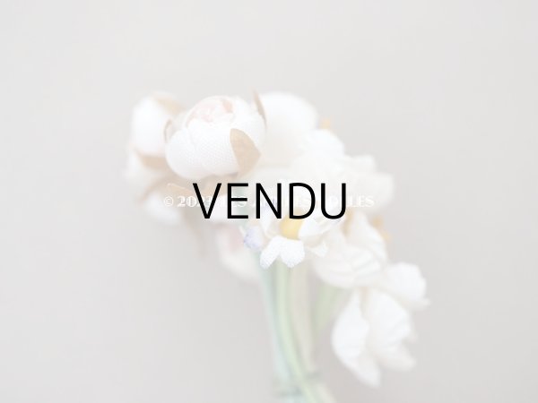 画像7: アンティーク ドールハット用 布花の小さなブーケ　薔薇＆デイジー (7)