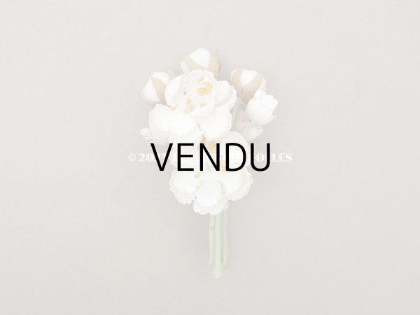 画像4: アンティーク ドールハット用 布花の小さなブーケ　薔薇＆デイジー (4)