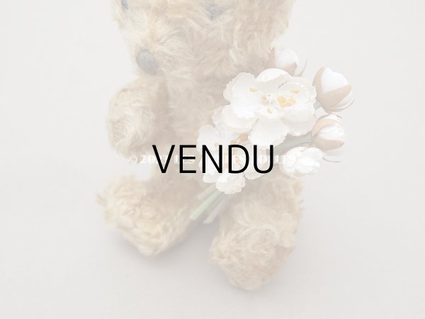 画像3: アンティーク ドールハット用 布花の小さなブーケ　薔薇＆デイジー (3)