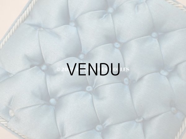 画像10: 1891年 アンティーク シルク製クッション　チョコレートボックス　お菓子箱 スモーキーブルー (10)