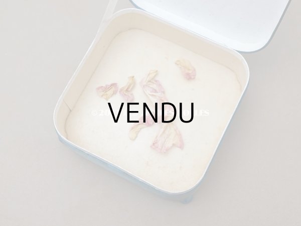 画像12: 1891年 アンティーク シルク製クッション　チョコレートボックス　お菓子箱 スモーキーブルー (12)