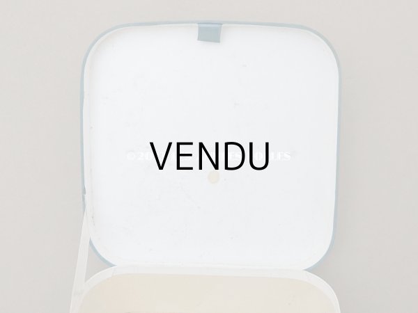 画像13: 1891年 アンティーク シルク製クッション　チョコレートボックス　お菓子箱 スモーキーブルー (13)