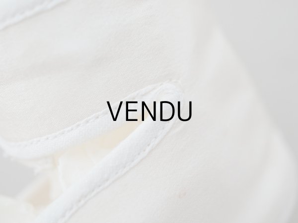 画像8: アンティーク ベビーシューズ エクリュ リボン柄の手刺繍入り  (8)