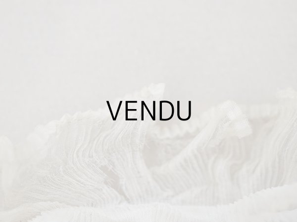 画像12: 19世紀末 アンティーク シルクシフォンの3段プリーツリボン 39cm 4.6cm幅  (12)