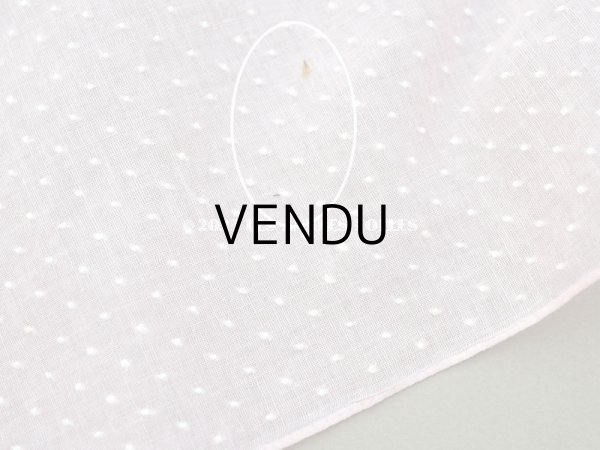 画像5: アンティーク 小さなドット刺繍入り ピンクのコットン生地  (5)