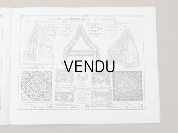 画像11: アンティーク ボンマルシェのカタログ　カーテン＆ベッドカバー RIDEAUX BLANCS - AU BON MARCHE - (11)