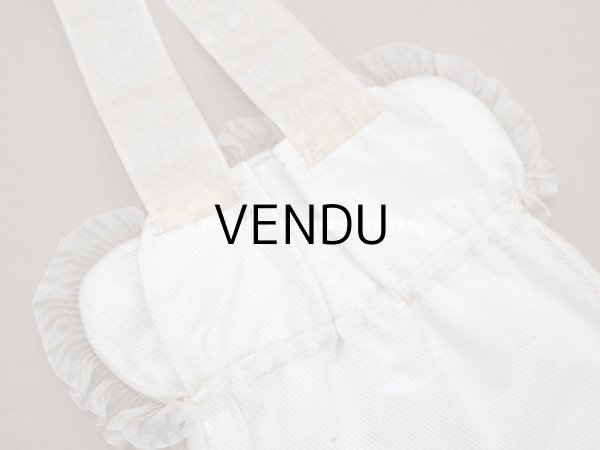 画像15: 1900年頃 アンティーク  シルク製　初聖体のオモニエール エクリュ＆ベージュ (15)