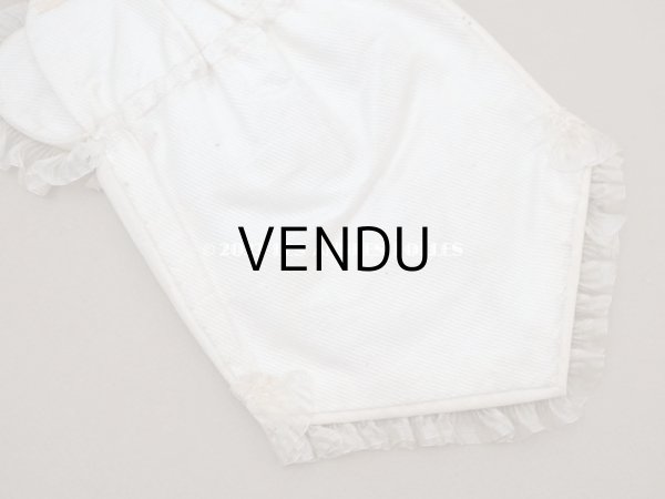 画像16: 1900年頃 アンティーク  シルク製　初聖体のオモニエール エクリュ＆ベージュ (16)