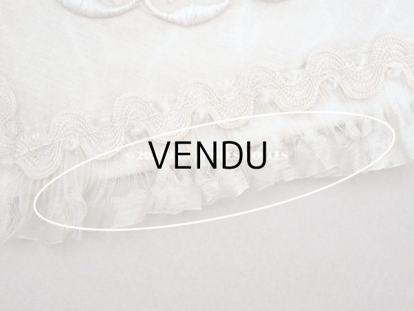 画像10: 1900年頃 アンティーク  シルク製　初聖体のオモニエール エクリュ＆ベージュ (10)