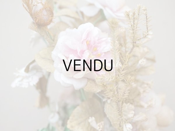 画像14: 19世紀 アンティーク グローブ・ド・マリエの大きなブーケ パウダーピンクの薔薇 (14)
